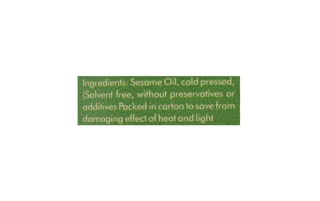 6th Element Cold Pressed Sesame Oil (Unrefined)   Plastic Bottle  250 millilitre
